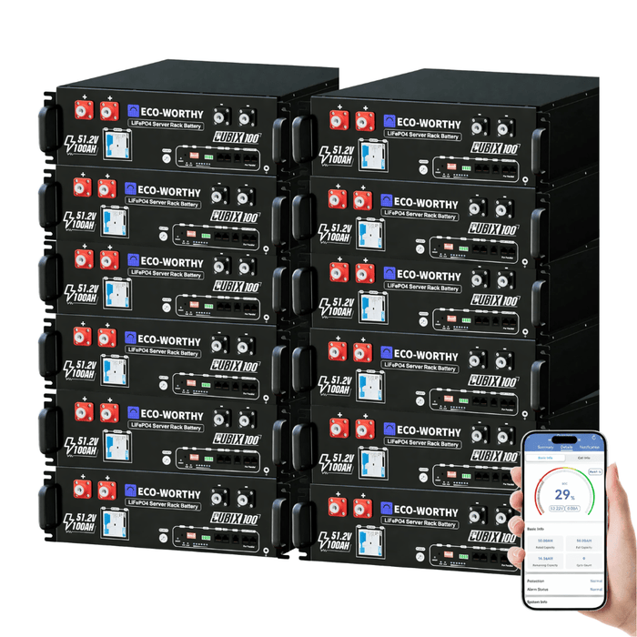 ECO - WORTHY Cubix 100 48V 100Ah Server Rack Battery - Off Grid Stores