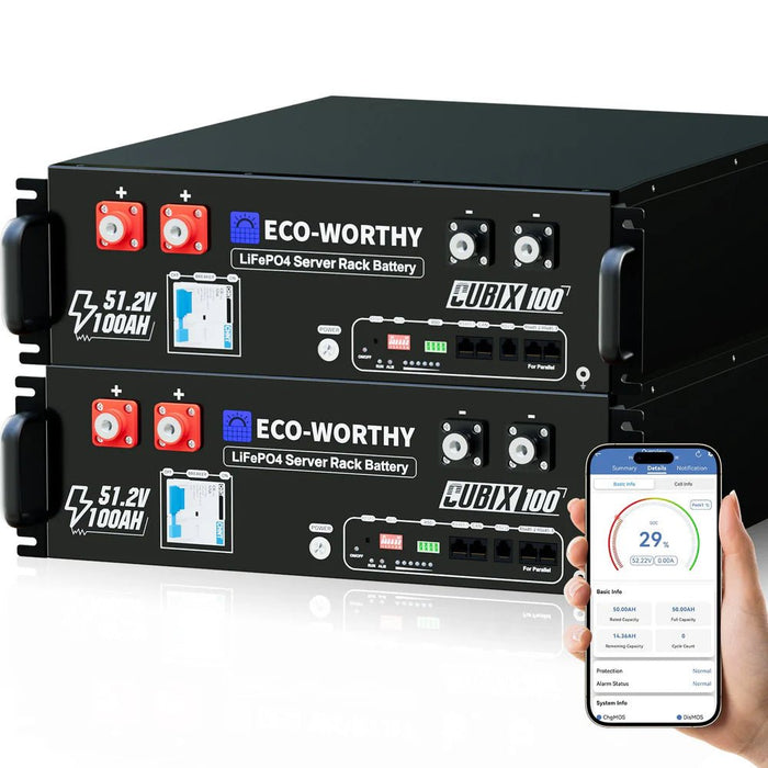 ECO - WORTHY Cubix 100 48V 100Ah Server Rack Battery - Off Grid Stores