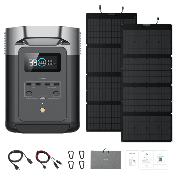 EcoFlow DELTA 2 + 160W Portable Solar Panels - Off Grid Stores