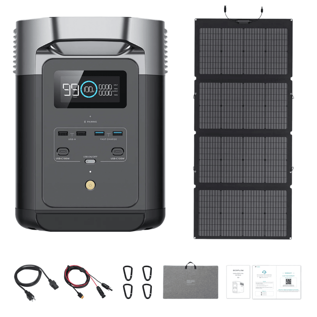 EcoFlow DELTA 2 + 220W Portable Solar Panels - Off Grid Stores