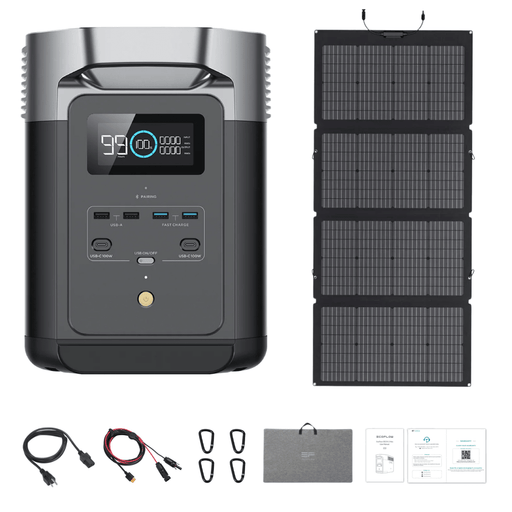 EcoFlow DELTA 2 + 220W Portable Solar Panels - Off Grid Stores