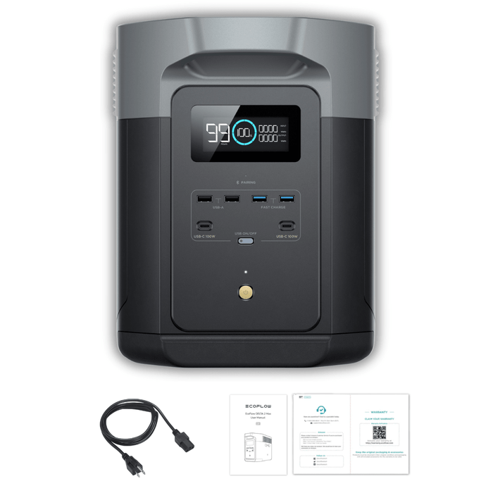 EcoFlow DELTA 2 Max 2048Wh 2400W LiFePO4 Solar Generator - Off Grid Stores