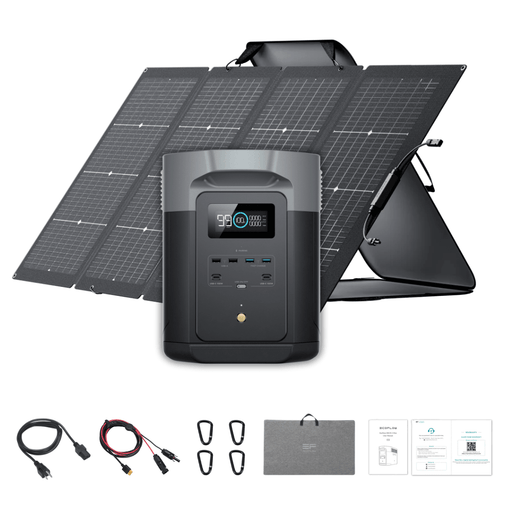 EcoFlow DELTA 2 Max + 220W Portable Solar Panel - Off Grid Stores