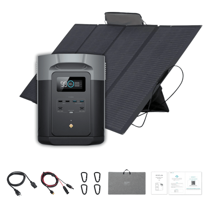 EcoFlow DELTA 2 Max + 400W Portable Solar Panel - Off Grid Stores EcoFlow DELTA 2 Max + 400W Portable Solar Panel - Off Grid Stores