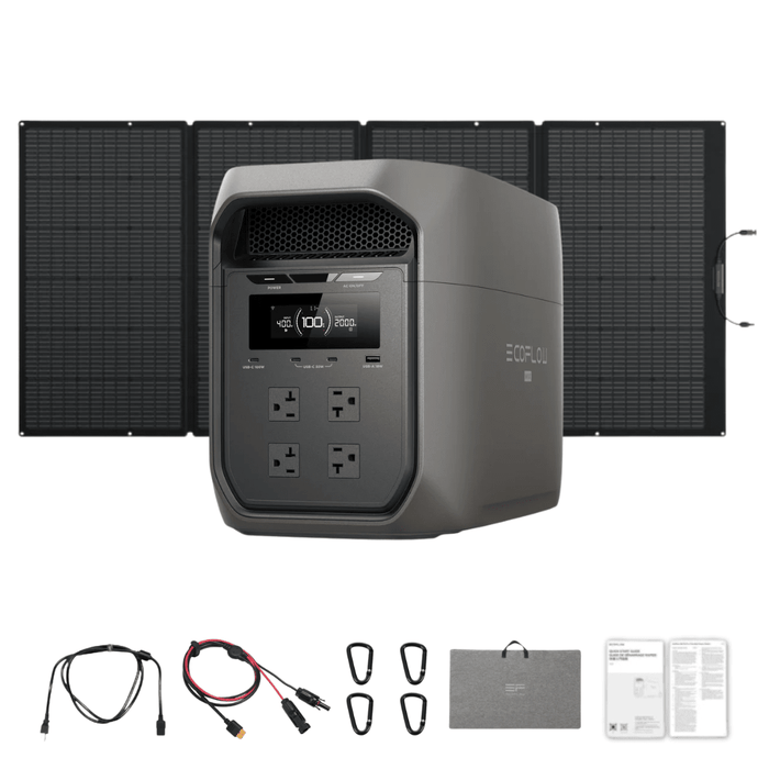 EcoFlow DELTA 3 Max Black 2048Wh Portable Power Station - Off Grid Stores