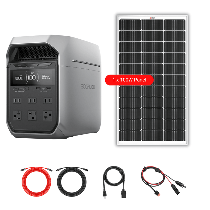 EcoFlow DELTA 3 Plus 1024Wh 1800W Solar Generator + Choose Custom