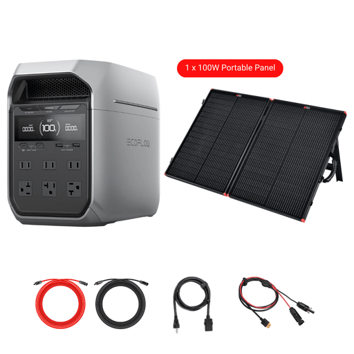 EcoFlow DELTA 3 Plus 1024Wh 1800W Solar Generator + Choose Custom Solar Panel Bundle Option - Off Grid Stores