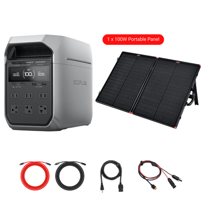 EcoFlow DELTA 3 Plus 1024Wh 1800W Solar Generator + Choose Custom