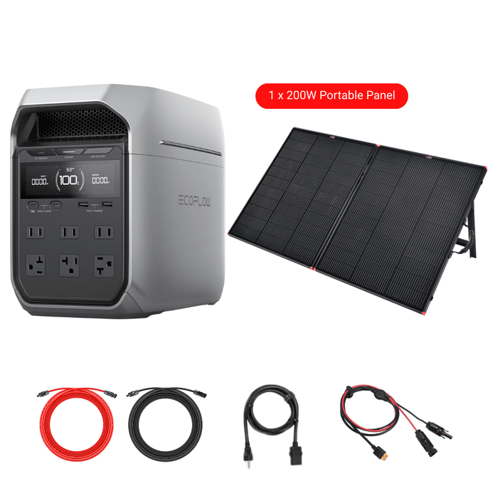 EcoFlow DELTA 3 Plus 1024Wh 1800W Solar Generator + Choose Custom