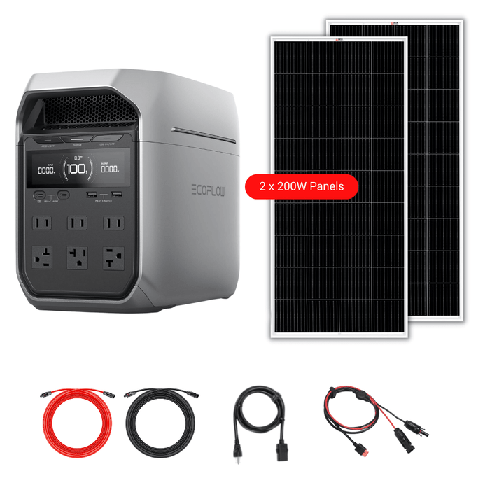 EcoFlow DELTA 3 Plus 1024Wh 1800W Solar Generator + Choose Custom