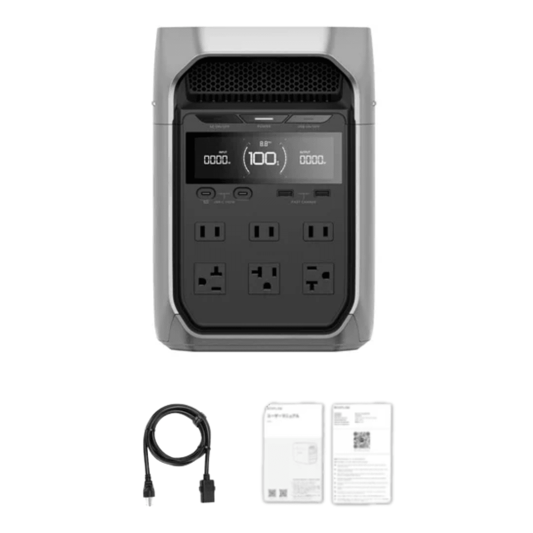 EcoFlow DELTA 3 Plus 1024Wh 1800W Solar Generator & Kits - Off