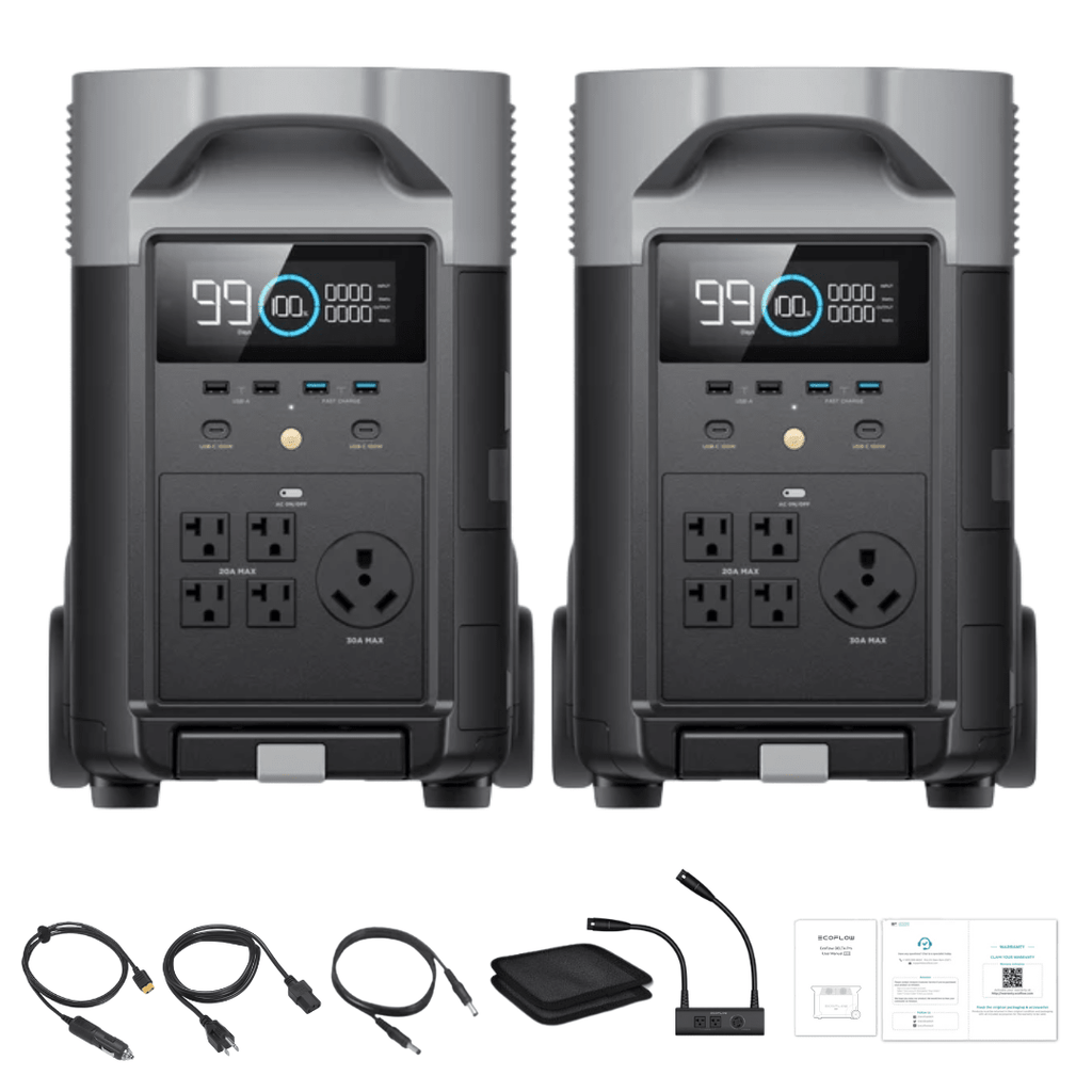 EcoFlow DELTA Pro *2 + Double Voltage Hub - Off Grid Stores