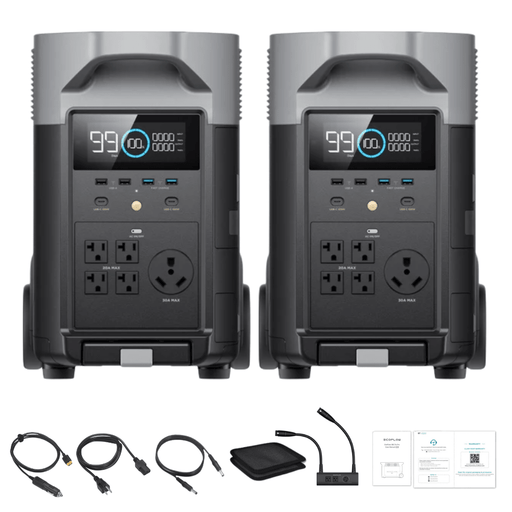 EcoFlow DELTA Pro *2 + Double Voltage Hub - Off Grid Stores EcoFlow DELTA Pro *2 + Double Voltage Hub - Off Grid Stores