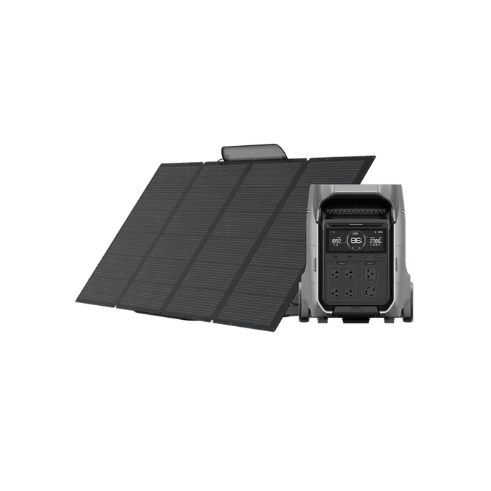 EcoFlow DELTA Pro 3 Solar Generator + 400W Portable Solar Panels - Off Grid Stores