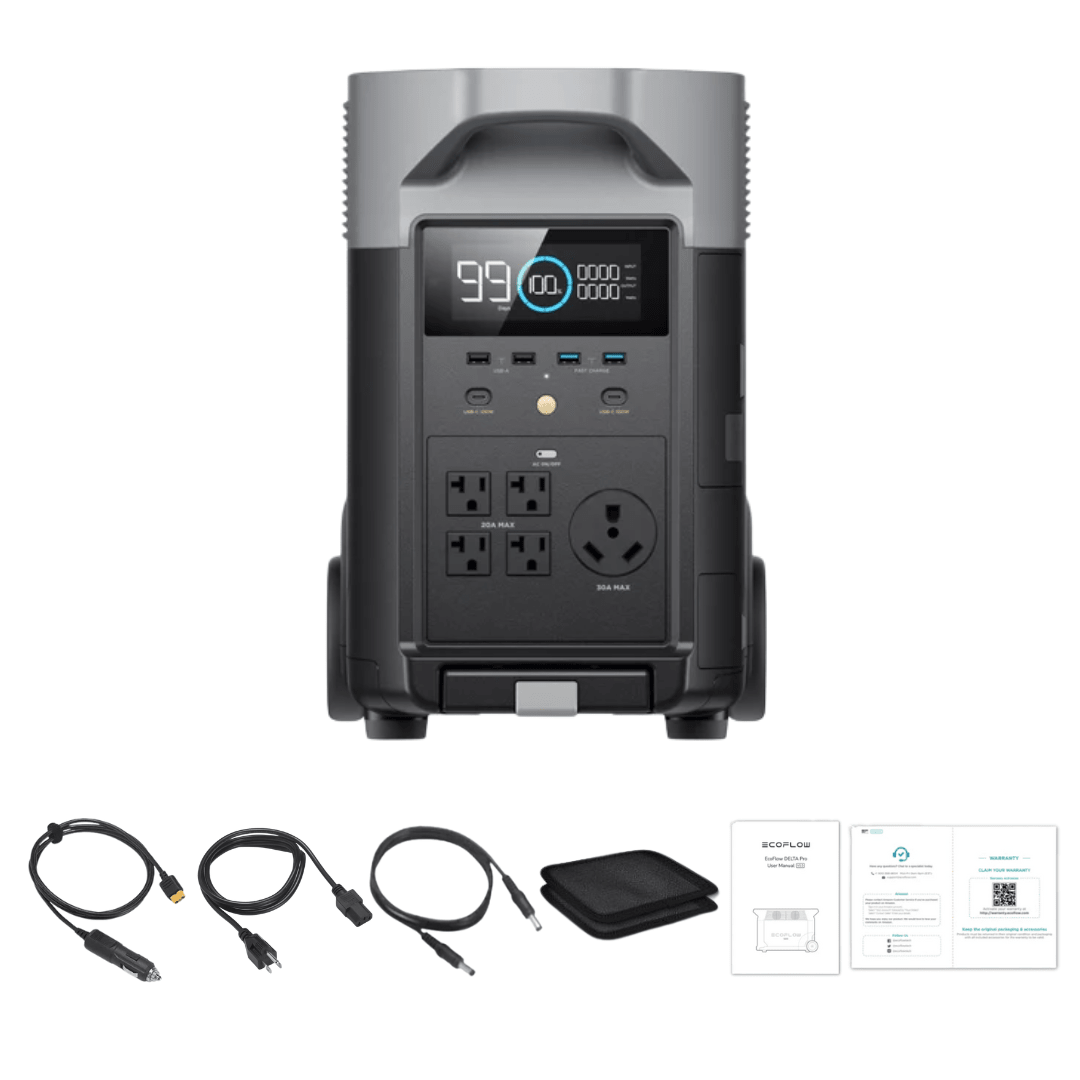 EcoFlow DELTA Pro 3600Wh 3600W Portable Power Station Solar EcoFlow DELTA Pro 3600Wh 3600W Portable Power Station Solar