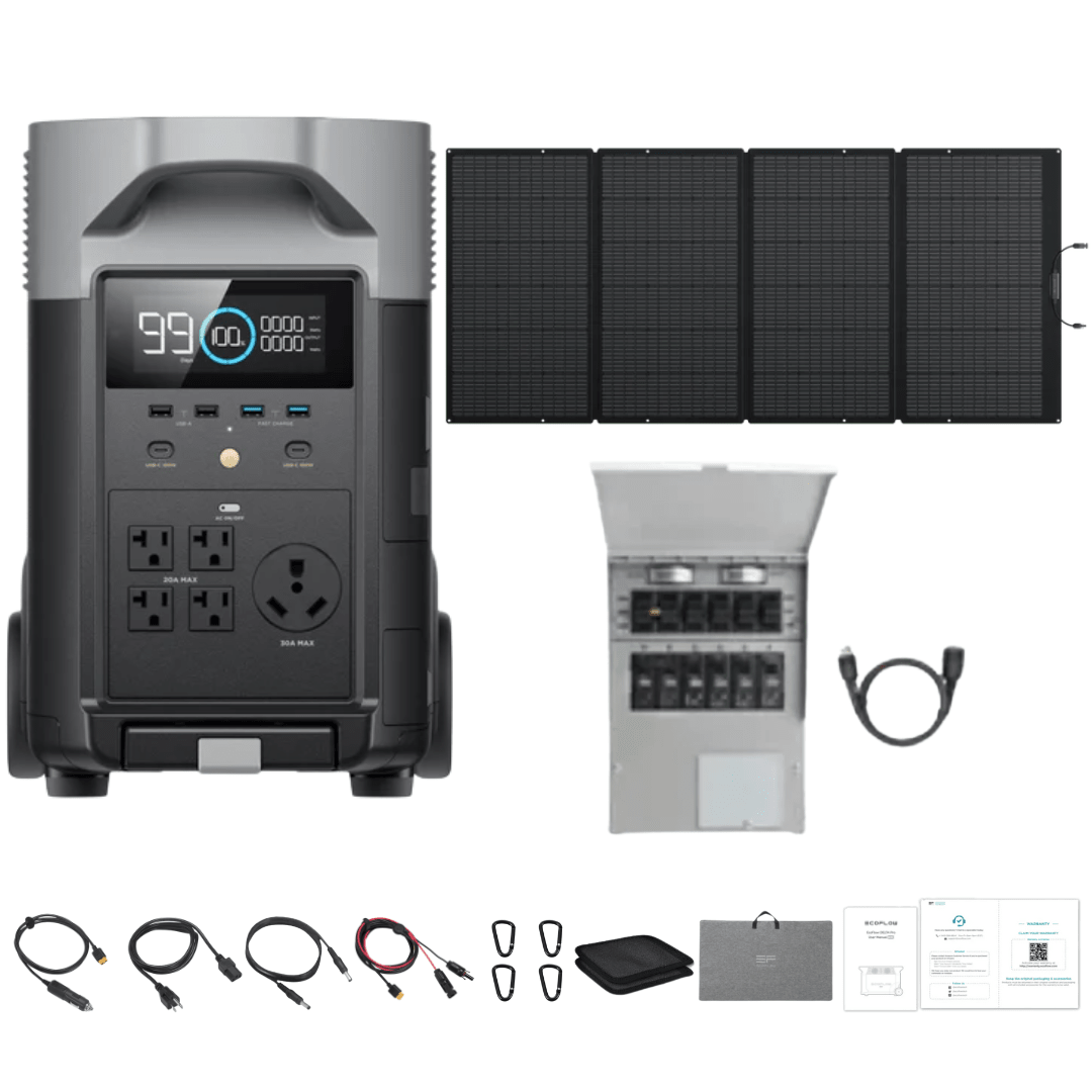 EcoFlow DELTA Pro 400W Portable Solar Panel Transfer Switch — Off Grid ...
