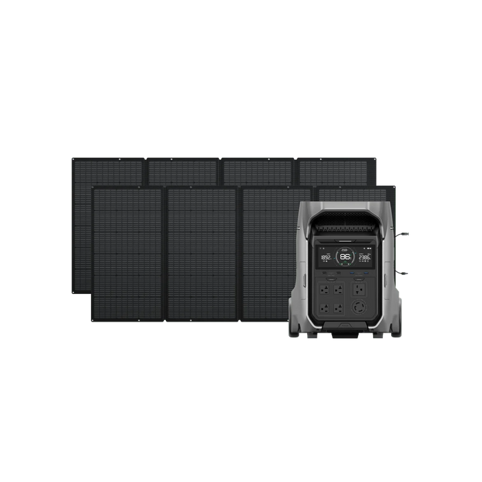 EcoFlow DELTA Pro 3 Solar Generator + 400W Portable Solar Panels