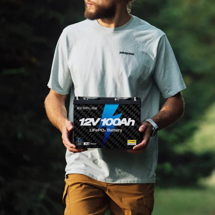 EcoFlow Lithium 12V 100Ah Deep Cycle LiFePO4 Battery - Off Grid Stores