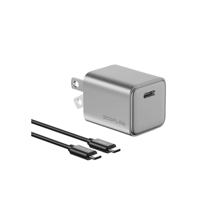 EcoFlow RAPID 20W GaN Charger With 60W Cable - Off Grid Stores