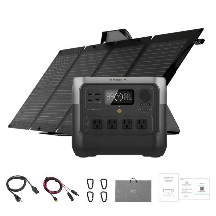 EcoFlow RIVER 2 Pro Solar Generator + 110W Portable Solar Panel - Off Grid Stores