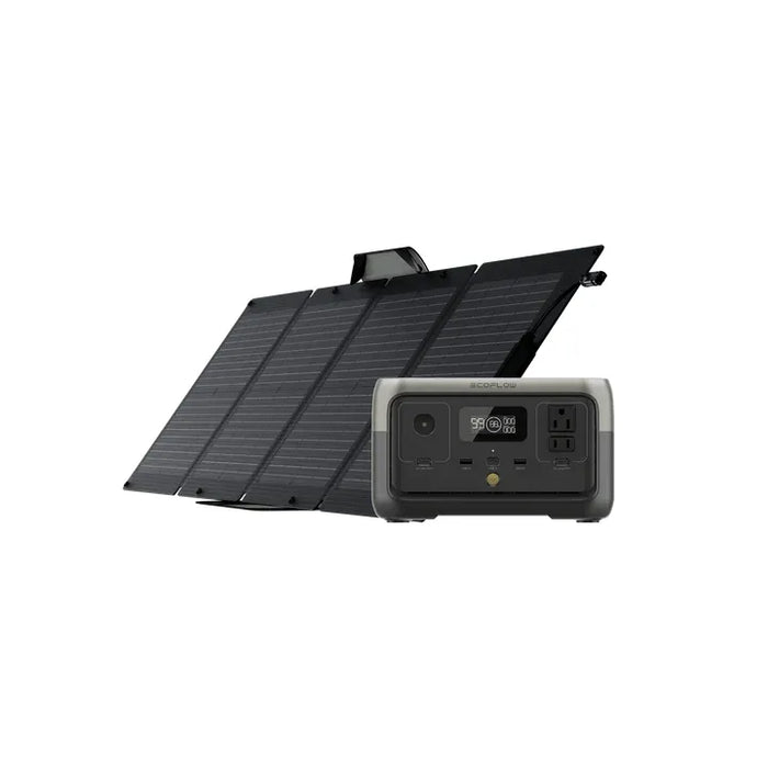 EcoFlow RIVER 2 + 110W Portable Solar Panel - Off Grid Stores