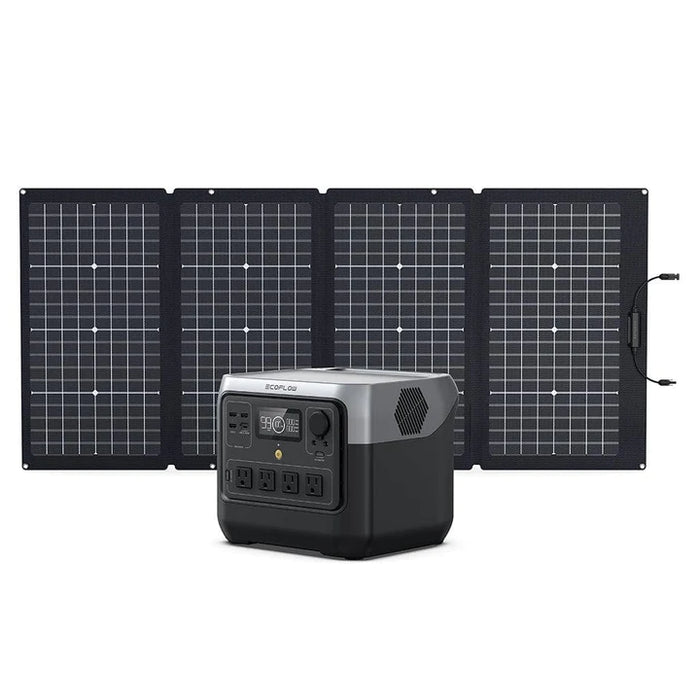 EcoFlow RIVER 2 Pro Solar Generator + 220W Bifacial Portable Solar Panel