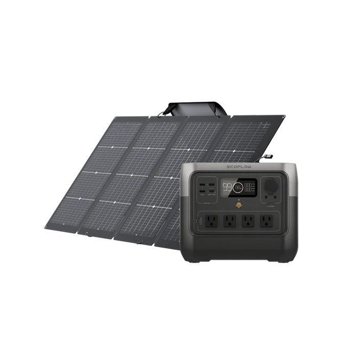 EcoFlow RIVER 2 Pro Solar Generator + 220W Bifacial Portable Solar Panel