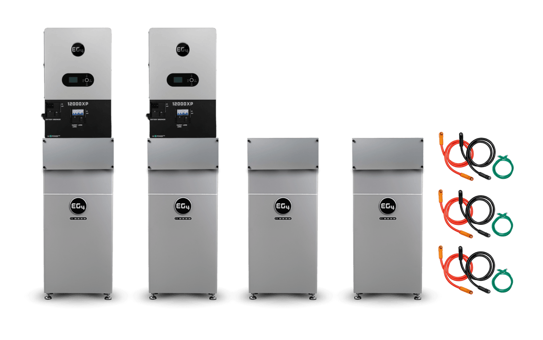 EG4 48V 314Ah Wallmount Indoor LiFePO4 Battery + 12000XP 12,000W 48V Split Phase Off - Grid Inverter - Off Grid Stores