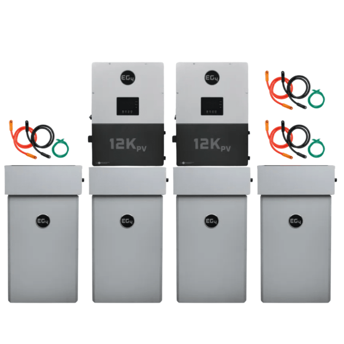 EG4 48V PowerPro LiFePO4 Battery (14.3kWh - 85.8kWh) + 12kPV 8000W 48V Split Phase Hybrid Inverter - Off Grid Stores