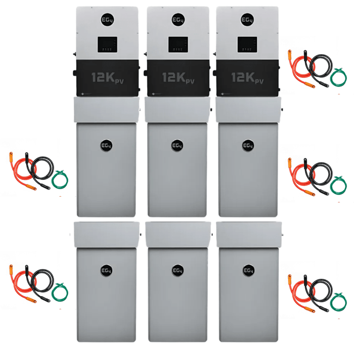 EG4 48V PowerPro LiFePO4 Battery (14.3kWh - 85.8kWh) + 12kPV 8000W 48V Split Phase Hybrid Inverter - Off Grid Stores