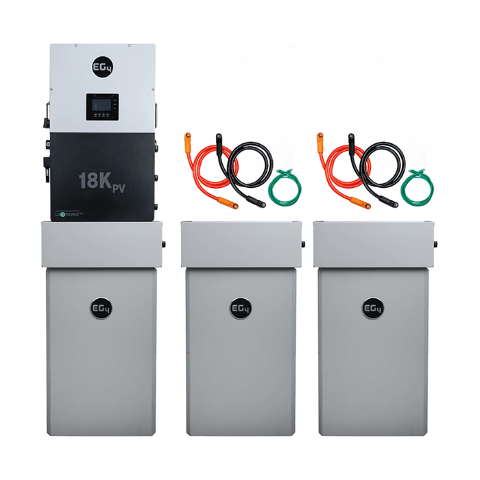 EG4 48V PowerPro LiFePO4 Battery (14.3kWh - 85.8kWh) + 18kPV 12000W 48V Split Phase Hybrid Inverter - Off Grid Stores