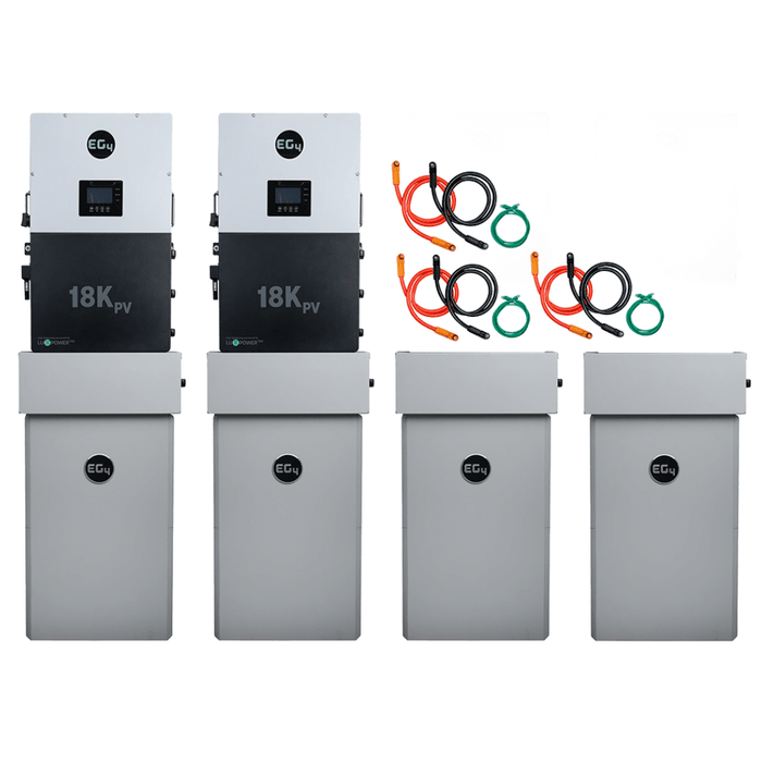 EG4 48V PowerPro LiFePO4 Battery (14.3kWh - 85.8kWh) + 18kPV 12000W 48V Split Phase Hybrid Inverter - Off Grid Stores
