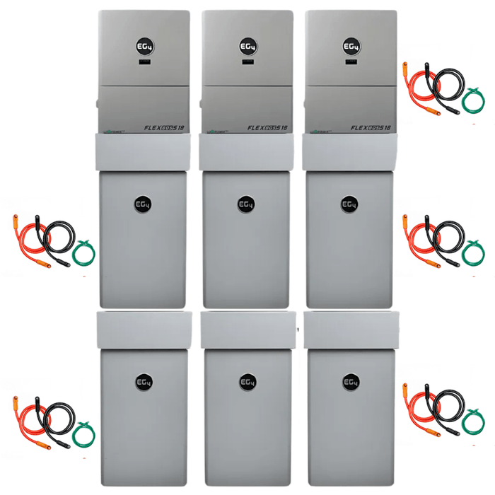 EG4 48V PowerPro LiFePO4 Battery (14.3kWh - 85.8kWh) + FlexBoss18 13kW 48V Split Phase AC Hybrid Inverter - Off Grid Stores