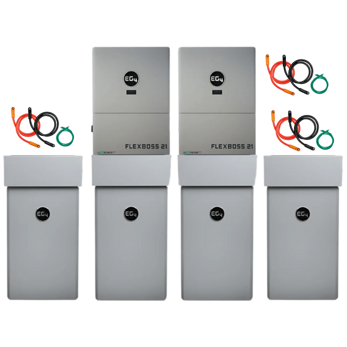 EG4 48V PowerPro LiFePO4 Battery (14.3kWh - 85.8kWh) + FlexBOSS21 16kw 48V Split Phase AC Hybrid Inverter - Off Grid Stores