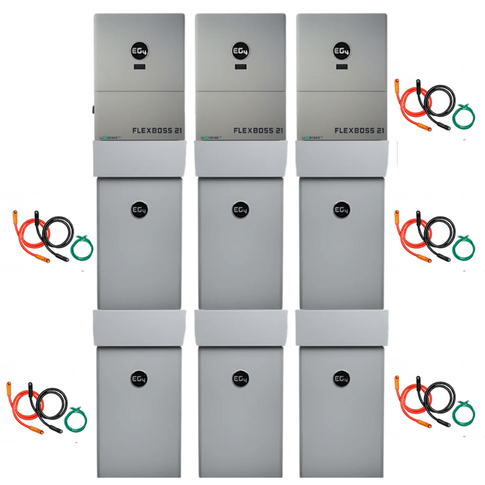 EG4 48V PowerPro LiFePO4 Battery (14.3kWh - 85.8kWh) + FlexBOSS21 16kw 48V Split Phase AC Hybrid Inverter - Off Grid Stores