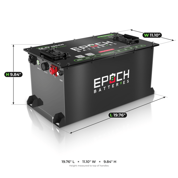 Epoch Batteries 36V 100Ah Golf Cart LiFePO4 Battery Complete Kit - Off Grid Stores