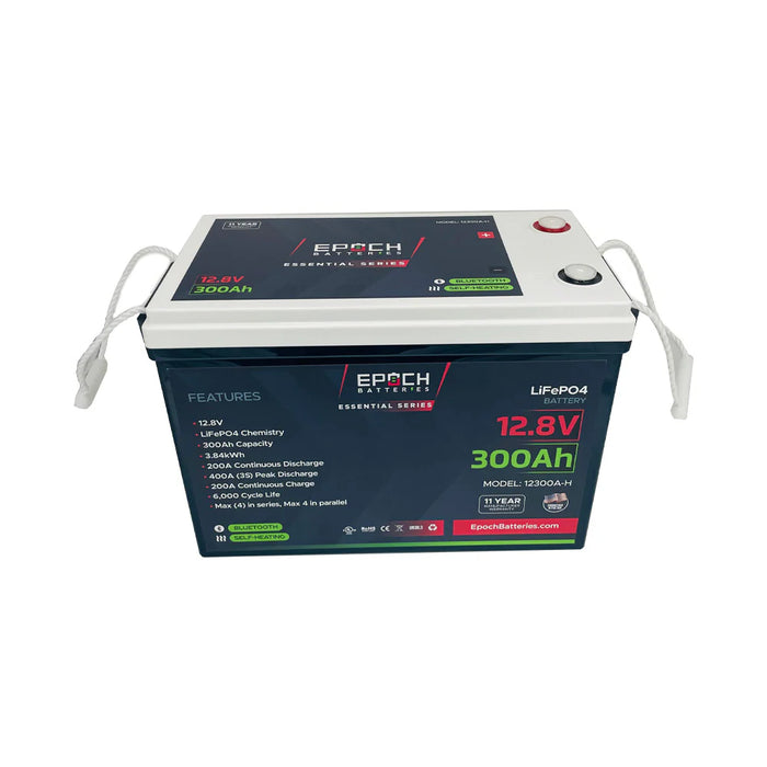 Epoch Batteries 12V 300Ah Heated & Bluetooth LiFePO4 Battery