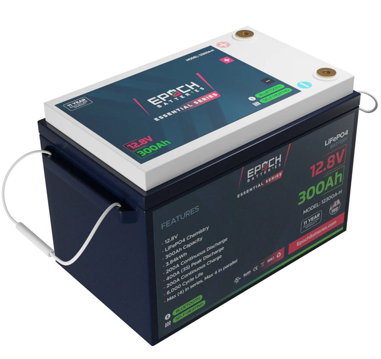 Epoch Batteries 12V 300Ah Heated & Bluetooth LiFePO4 Battery