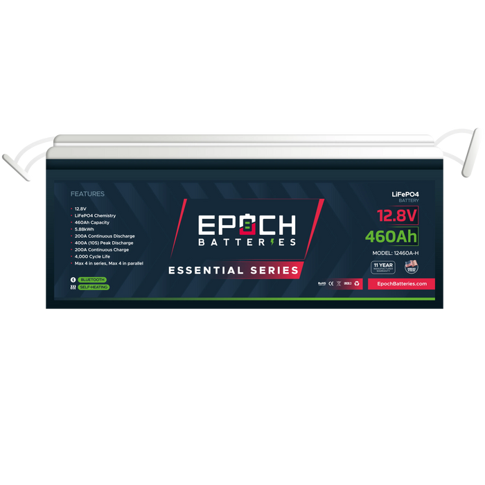 Epoch Batteries 12V 460Ah Heated & Bluetooth LiFePO4 Battery