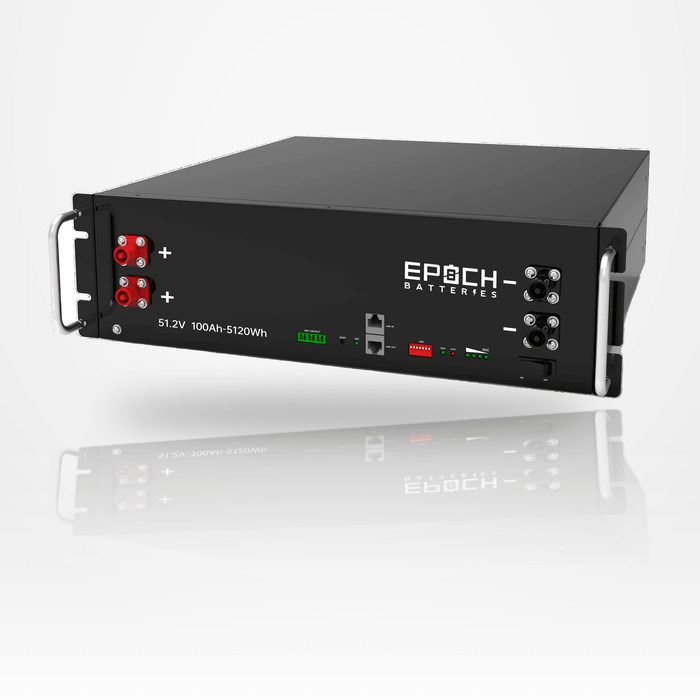 Epoch Batteries 48V 100Ah (5.12kWh) Self-Heating Server Rack Lithium Battery - Off Grid Stores