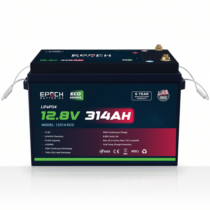 Epoch Batteries 12V 314Ah (4.02kWh) Eco Series LiFePO4 Battery - Off Grid Stores