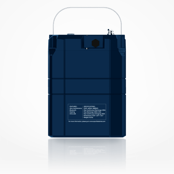 Epoch Batteries 12V 460Ah (5.89kWh) V2-T Elite Series LiFePO4 Battery - Off Grid Stores