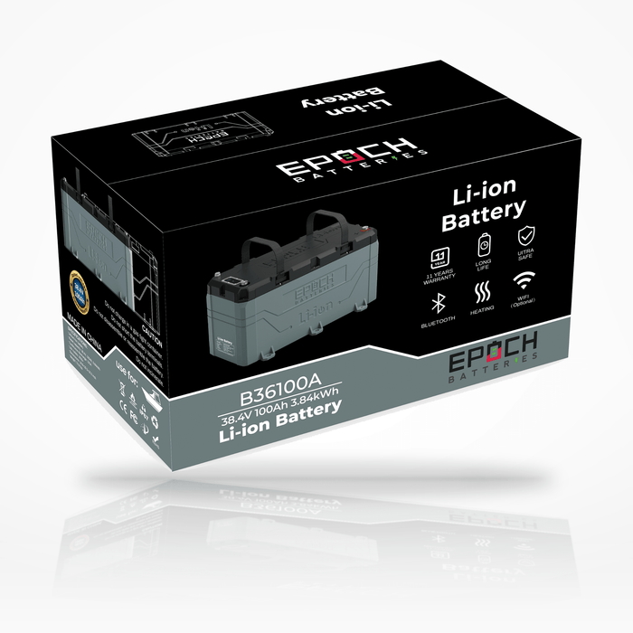 Epoch Batteries 36V 100Ah (3.84kWh) LiFePO4 Lithium Battery - Off Grid Stores