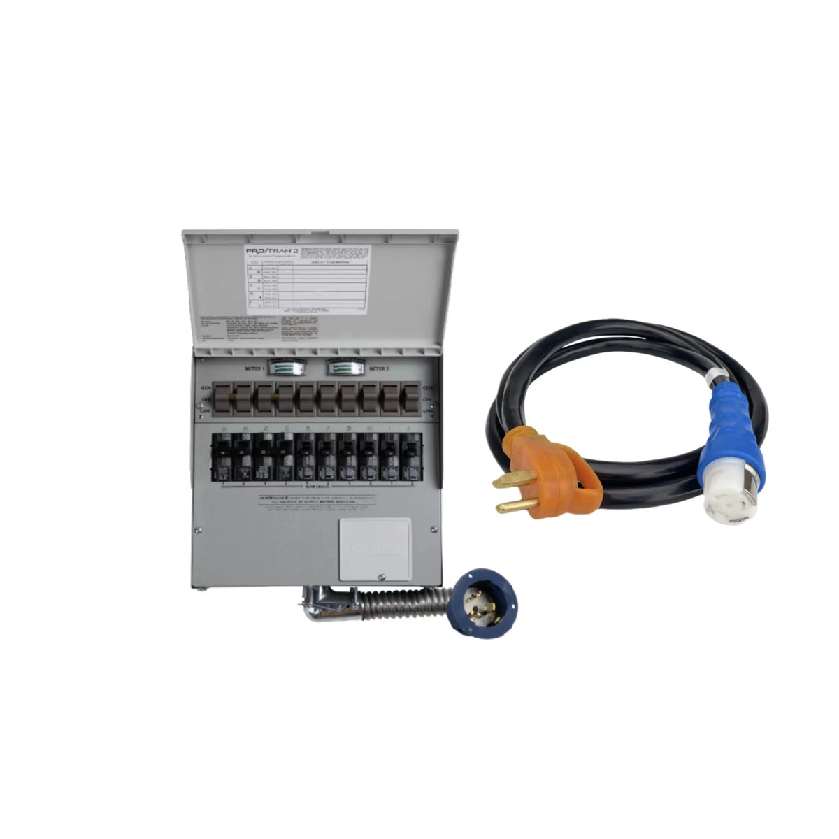 Home Backup Kit (120V/240V, 50 Amp, 10-Circuit Transfer Switch + Cable ...
