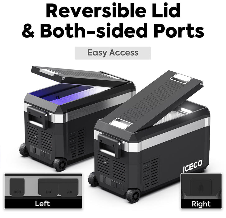 ICECO 30 LT JP30 Pro Single Zone Wheeled Portable Freezer With Cover - Off Grid Stores