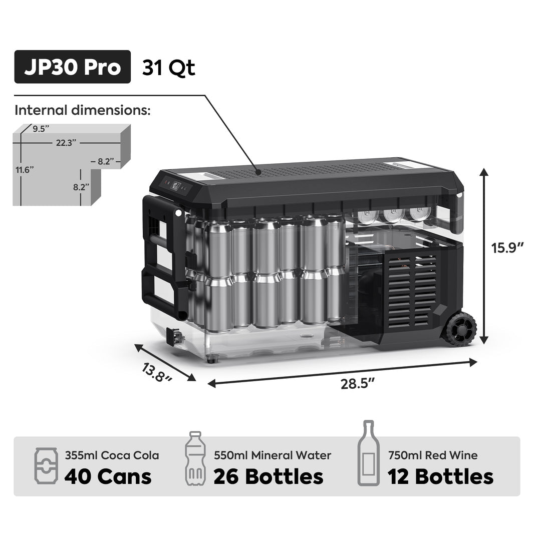 ICECO 30 LT JP30 Pro Single Zone Wheeled Portable Freezer With