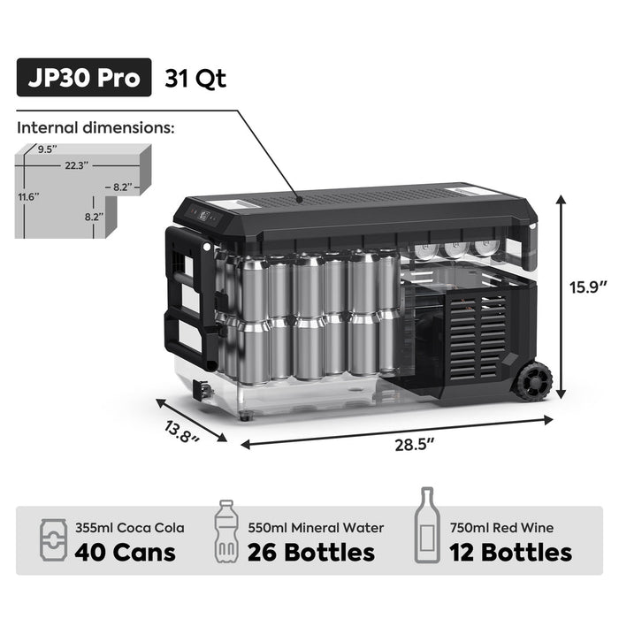 ICECO 30 LT JP30 Pro Single Zone Wheeled Portable Freezer With Cover - Off Grid Stores