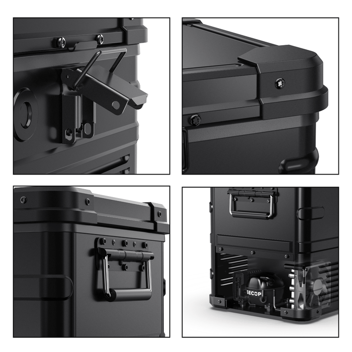 ICECO APL35 35 LT Dual Zone Aluminum Black Fridge - Off Grid Stores