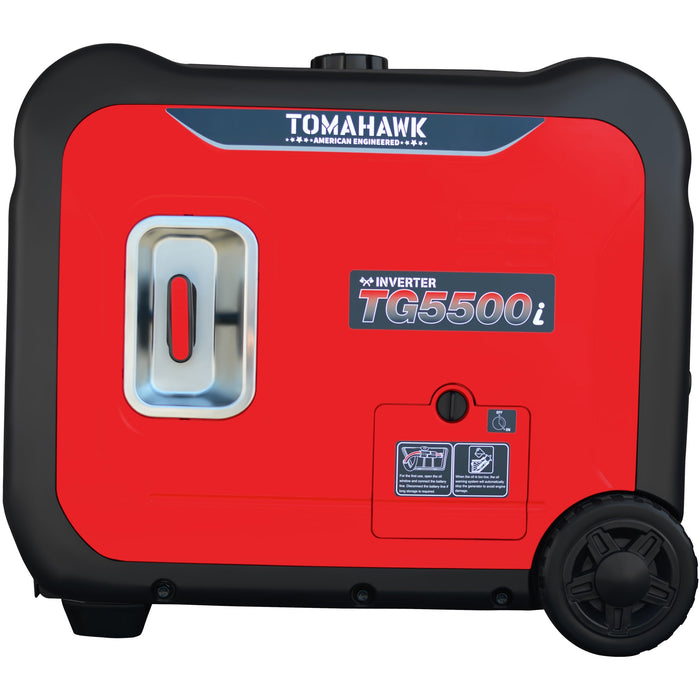 Tomahawk Power 5500 Watt Inverter Generator Super Quiet Portable Gas Power Professional Use