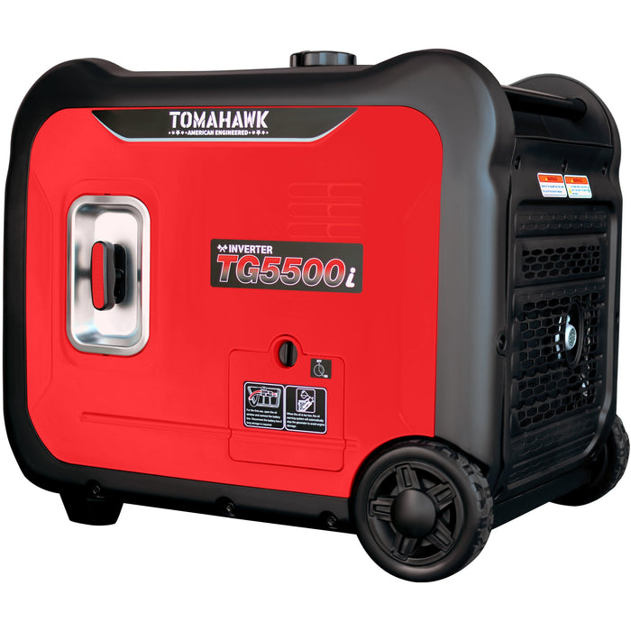 Tomahawk Power 5500 Watt Inverter Generator Super Quiet Portable Gas Power Professional Use